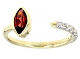 Red Garnet 10k Yellow Gold Ring 0.93ctw