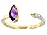 Purple Amethyst 10k Yellow Gold Ring 0.87ctw