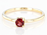 Red Garnet 10k Yellow Gold Solitaire Ring 0.28ctw