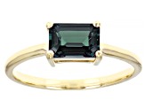 Blue Lab Created Alexandrite 10k Yellow Gold Solitaire Ring 1.02ctw