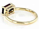 Blue Lab Created Alexandrite 10k Yellow Gold Solitaire Ring 1.02ctw