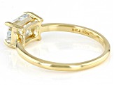 Blue Aquamarine 10k Yellow Gold Solitaire Ring .71ctw