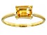 Yellow Citrine 10k Yellow Gold Solitaire Ring .82ctw