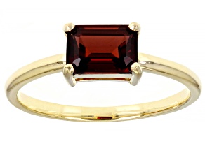 Red Vermelho Garnet™ 10k Yellow Gold Solitaire Ring 1.02ctw