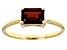 Red Garnet 10k Yellow Gold Solitaire Ring 1.02ctw