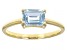 Blue Topaz 10k Yellow Gold Solitaire Ring 1.05ct