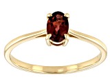 Red Garnet 10k Yellow Gold Ring 0.45ct