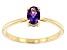 Purple Amethyst 10k Yellow Gold Ring 0.34ct