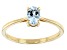 Blue Aquamarine 10k Yellow Gold Ring 0.32ct