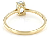 Blue Aquamarine 10k Yellow Gold Ring 0.32ct