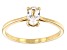 White Zircon 10k Yellow Gold Ring 0.58ct
