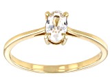 White Zircon 10k Yellow Gold Ring 0.58ct