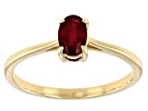 Red Mahaleo® Ruby 10k Yellow Gold Ring 0.61ct