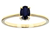 Blue Sapphire 10k Yellow Gold Ring 0.48ct