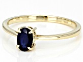 Blue Sapphire 10k Yellow Gold Ring 0.48ct