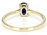 Blue Sapphire 10k Yellow Gold Ring 0.48ct