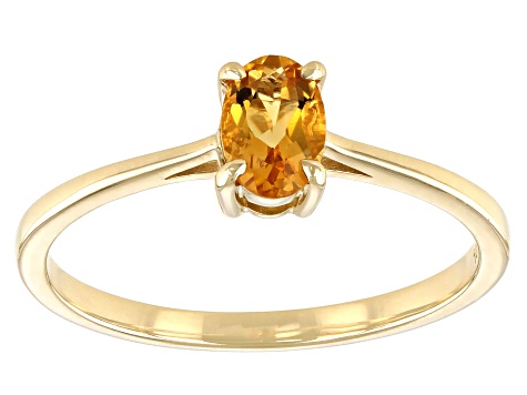 Yellow Citrine 10k Yellow Gold Ring 0.34ct