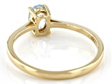 Sky Blue Topaz 10k Yellow Gold Ring 0.43ct