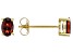 Red Vermelho Garnet(TM) 10K Yellow Gold Stud Earrings 0.48ctw