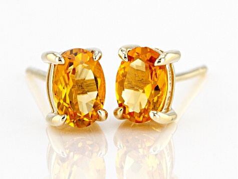 Yellow Citrine 10k Yellow Gold Earrings 0.36ctw