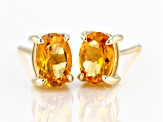 Yellow Citrine 10k Yellow Gold Earrings 0.36ctw