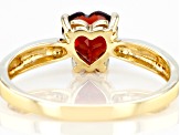 Red Garnet 10k Yellow Gold Solitaire Ring .75ct