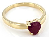 Red Ruby 10k Yellow Gold Ring .75ct