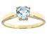 Sky Blue Glacier Topaz 10K Yellow Gold Solitaire Heart Ring 0.75ct