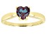 Blue Lab Created Alexandrite 10k Yellow Gold Ring .87ct