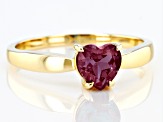 Blue Lab Created Alexandrite 10k Yellow Gold Ring .87ct