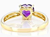 Purple Amethyst 10k Yellow Gold Solitaire Ring .55ct