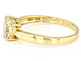 Heart Shaped White Topaz 10k Yellow Gold Heart Ring 0.75ctw