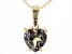 Blue Lab Created Alexandrite 10k Yellow Gold Pendant With Chain .88ct