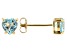 Sky Blue Topaz 10k Yellow Gold Stud Earrings 1.50ctw
