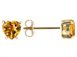 Yellow Citrine 10k Yellow Gold Stud Earrings 1.27ctw