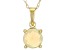 Multicolor Opal 10k Yellow Gold Pendant With Chain 6mm