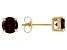 Red Garnet 10k Yellow Gold Stud Earrings 1.87ctw