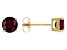 Red Mahaleo® Ruby 10k Yellow Gold Stud Earrings 1.09ctw