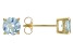 Sky Blue Topaz 10k Yellow Gold Stud Earrings 1.70ctw