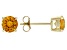 Yellow Citrine 10k Yellow Gold Stud Earrings 1.27ctw