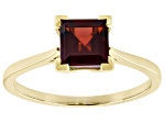Red Garnet 10k Yellow Gold Solitaire Ring 1.19ct