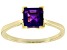 Purple Amethyst 10k Yellow Gold Solitaire Ring 0.94ct