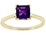 Purple Amethyst 10k Yellow Gold Solitaire Ring 0.94ct