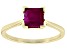 Red Ruby 10k Yellow Gold Solitaire Ring 1.19ct
