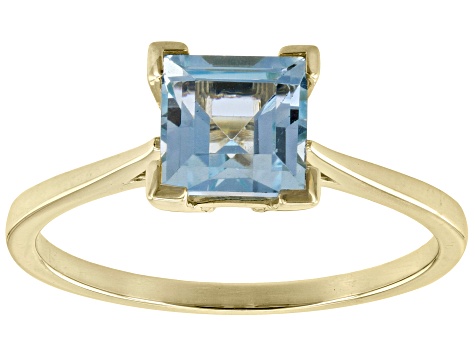 Sky Blue Glacier Topaz 10k Yellow Gold Solitaire Ring 1.19ct