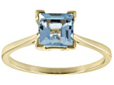 Sky Blue Topaz 10k Yellow Gold Solitaire Ring 1.19ct