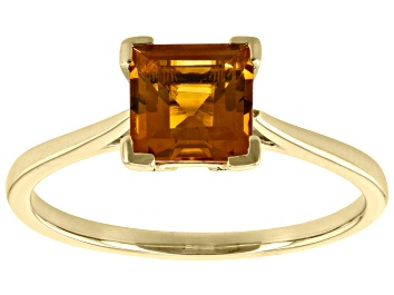 Picture of Yellow Citrine 10k Yellow Gold Solitaire Ring 0.85ct