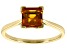 Yellow Citrine 10k Yellow Gold Solitaire Ring 0.85ct