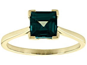 Blue Lab Created Alexandrite 10k Yellow Gold Solitaire Ring 1.11ct