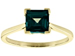 Blue Lab Created Alexandrite 10k Yellow Gold Solitaire Ring 1.11ct